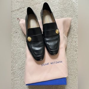 Stuart Weitzman black leather loafers